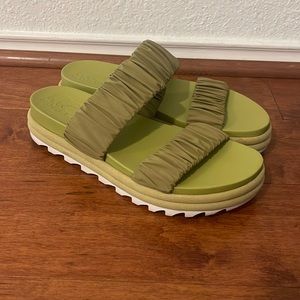 Roaming Ruched Two Strap Platform